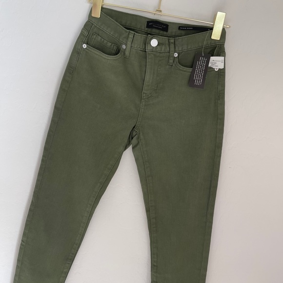 Banana Republic Premium Denim Olive Green Jeans 26 - Picture 2 of 6